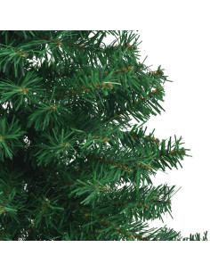 Albero di Natale Artificiale Angolare con 300 LED Verde 240 cm 2