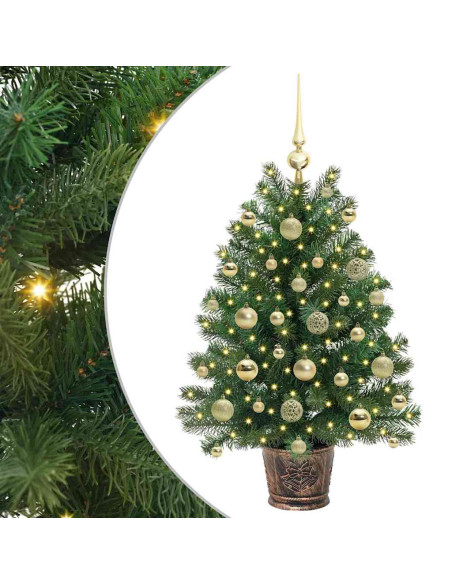 Albero di Natale artificiale con 150 LED Verde 95 cm PE e PVC