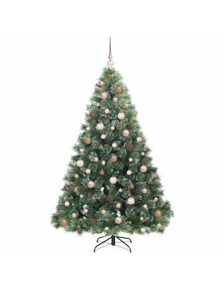 Albero di Natale artificiale con 300 LED Verde 180 cm PE e PVC