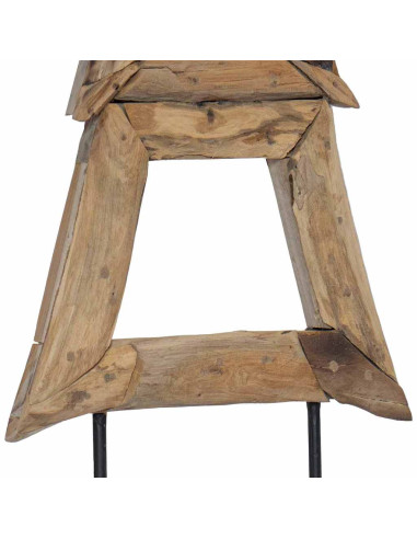 Albero di Natale Marrone 120 cm Legno massello di teak