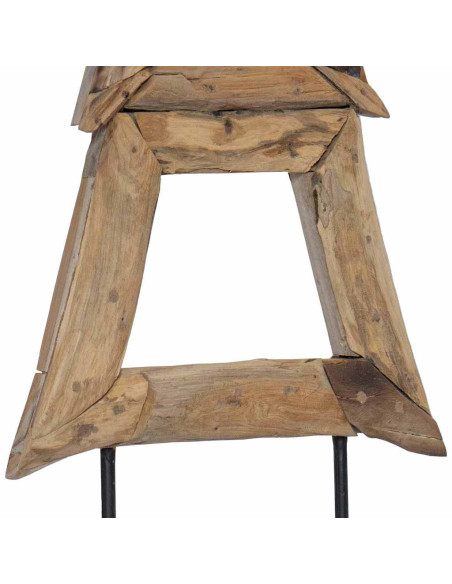 Albero di Natale Marrone 120 cm Legno massello di teak