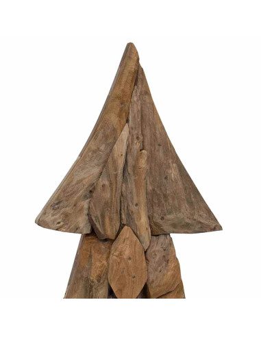 Albero di Natale Marrone 90 cm Legno massello di teak