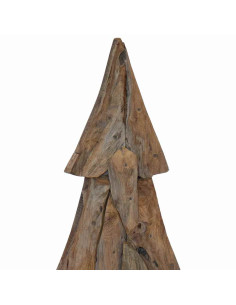 Albero di Natale Marrone 120 cm Legno massello di teak 2