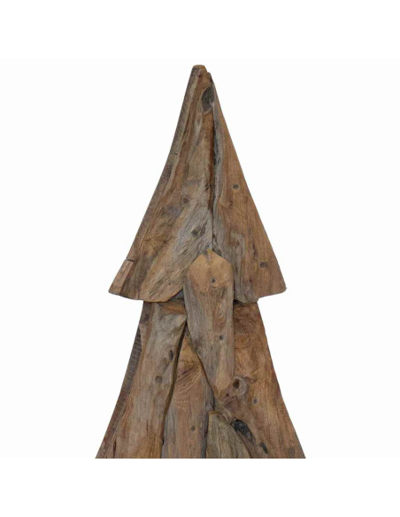 Albero di Natale Marrone 120 cm Legno massello di teak
