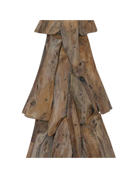 Albero di Natale Marrone 120 cm Legno massello di teak