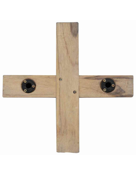 Albero di Natale Marrone 120 cm Legno massello di teak