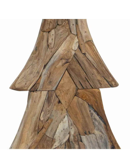 Albero di Natale Marrone 180 cm Legno massello di teak
