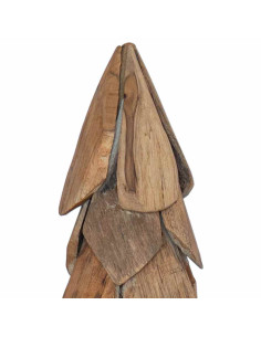 Albero di Natale Marrone 80 cm Legno massello di teak 2