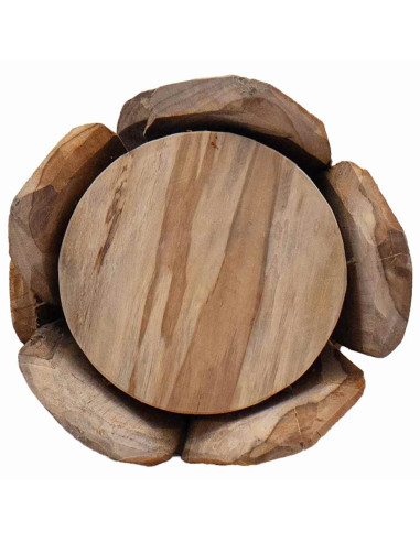 Albero di Natale Marrone 80 cm Legno massello di teak