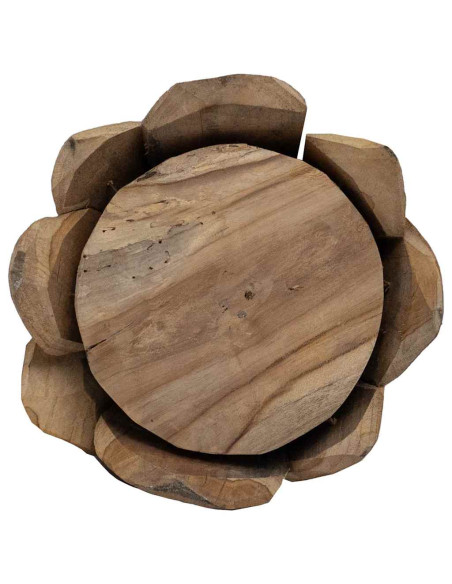 Albero di Natale Marrone 110 cm Legno massello di teak