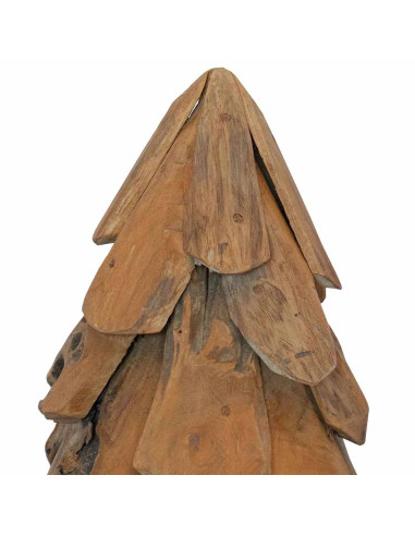 Albero di Natale Marrone 60 cm Legno massello di teak