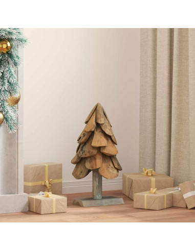 Albero di Natale Marrone 60 cm Legno massello di teak
