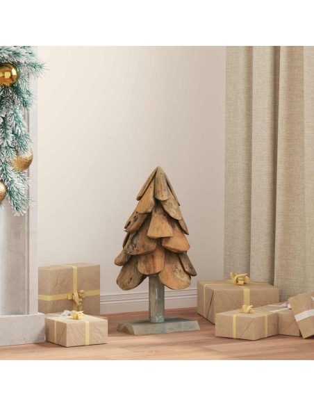 Albero di Natale Marrone 60 cm Legno massello di teak