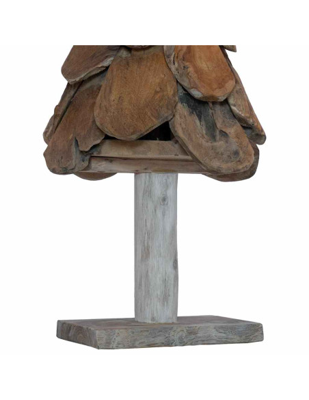 Albero di Natale Marrone 90 cm Legno massello di teak