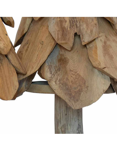 Albero di Natale 3 pcs Marrone Legno massello di teak