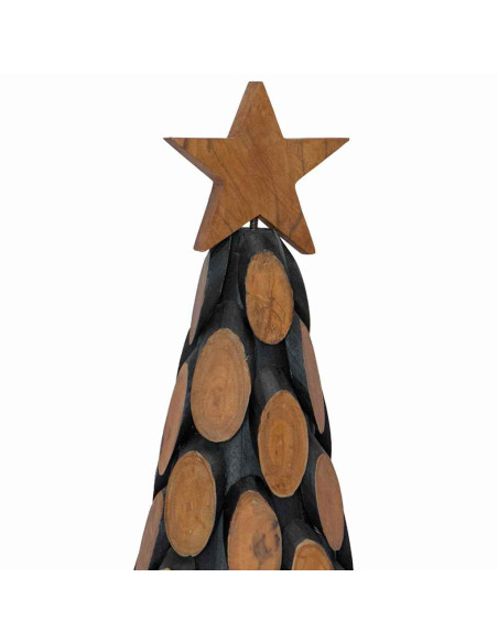 Albero di Natale Marrone 60 cm Legno massello di teak