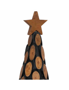 Albero di Natale Marrone 90 cm Legno massello di teak 2