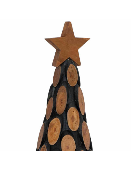 Albero di Natale Marrone 90 cm Legno massello di teak