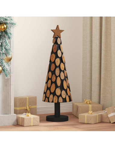 Albero di Natale Marrone 90 cm Legno massello di teak