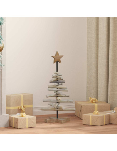 Albero di Natale Marrone 60 cm Legno massello di teak