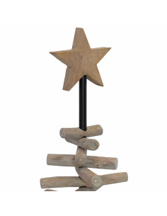 Albero di Natale Marrone 90 cm Legno massello di teak 2