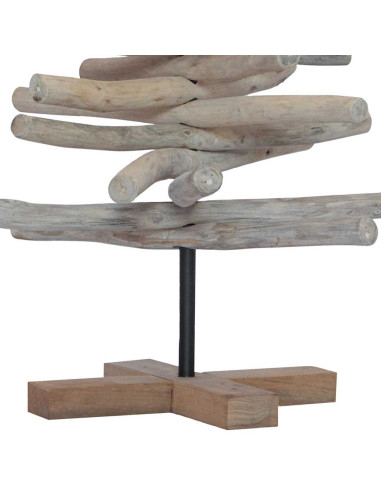 Albero di Natale Marrone 90 cm Legno massello di teak