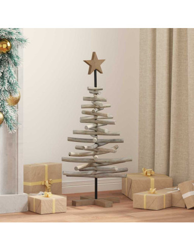 Albero di Natale Marrone 90 cm Legno massello di teak