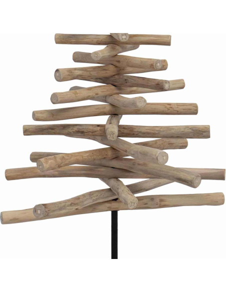 Albero di Natale Marrone 120 cm Legno massello di teak