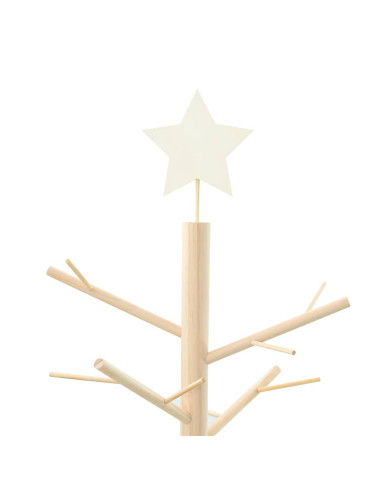 Albero di Natale in legno Naturale 75 cm Legno di pino massello