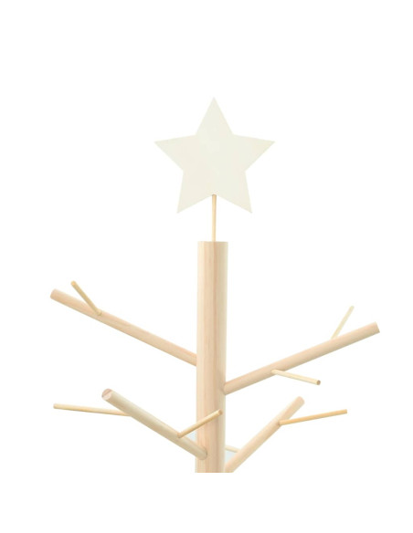 Albero di Natale in legno con supporto Naturale 150 cm