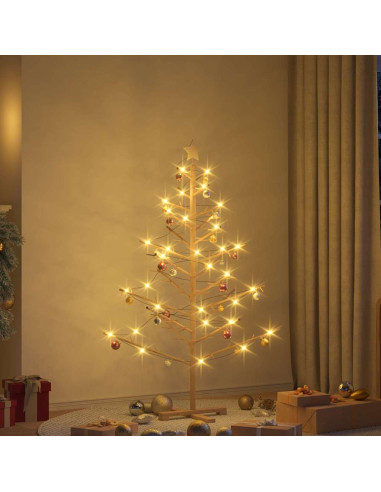 Albero di Natale in legno con supporto Naturale 150 cm