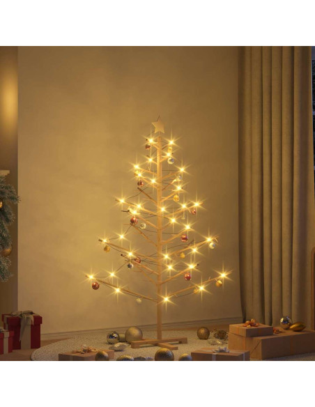 Albero di Natale in legno con supporto Naturale 150 cm