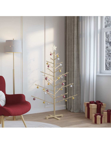 Albero di Natale in legno con supporto Naturale 150 cm