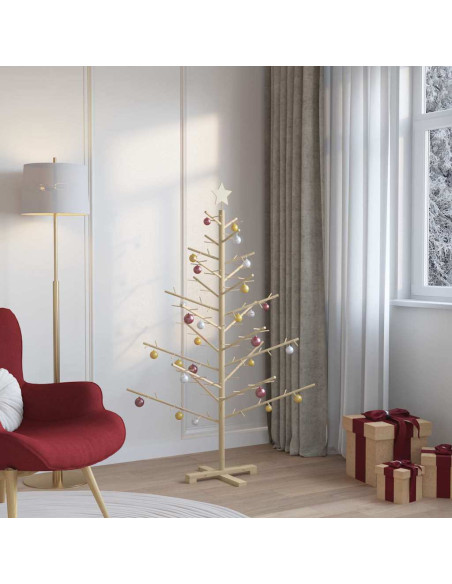 Albero di Natale in legno con supporto Naturale 150 cm