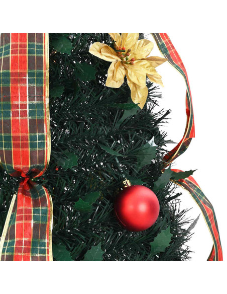 Albero di Natale artificiale con 50 LED Verde 120 cm PVC