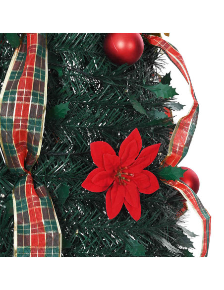 Albero di Natale artificiale con 150 LED Verde 180 cm PVC