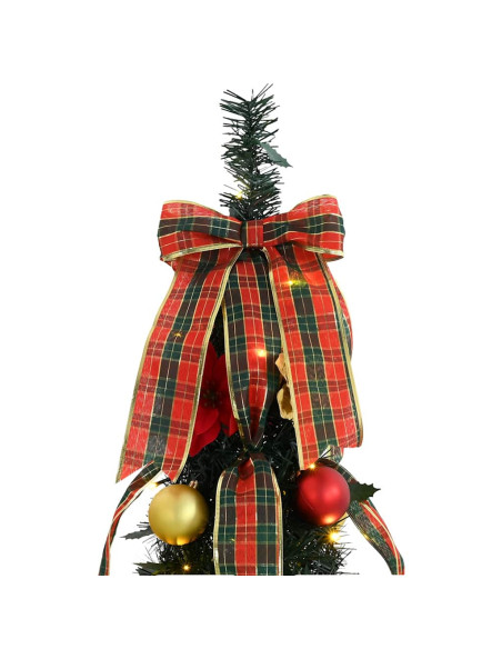 Albero di Natale artificiale con 200 LED Verde 210 cm PVC