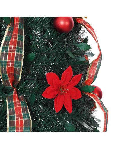 Albero di Natale artificiale con 200 LED Verde 210 cm PVC