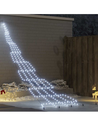 Albero di Natale LED con picchetti per il terreno Bianco freddo