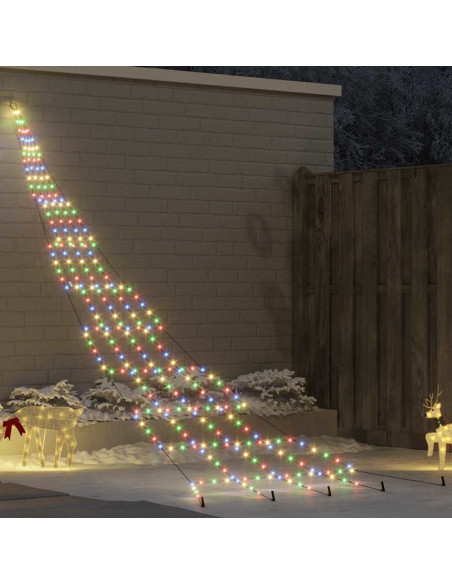 Albero di Natale LED con picchetti per il terreno Multicolore
