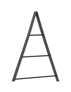 Albero di Natale in metallo con supporto Nero 60 cm Acciaio 2