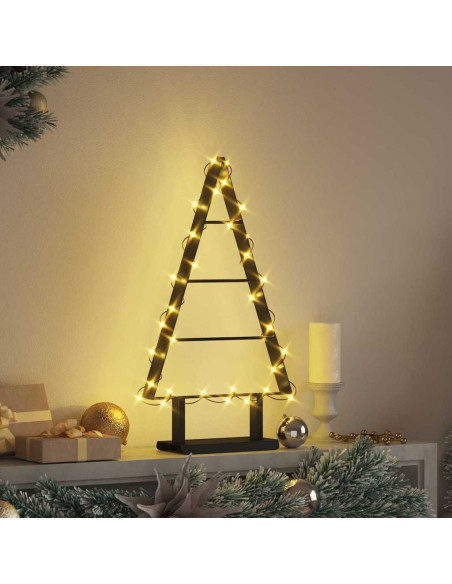 Albero di Natale in metallo con supporto Nero 60 cm Acciaio