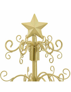 Albero di Natale in metallo con supporto Oro 90 cm 2
