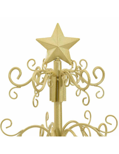 Albero di Natale in metallo con supporto Oro 90 cm