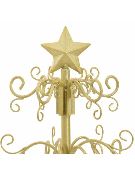 Albero di Natale in metallo con supporto Oro 90 cm