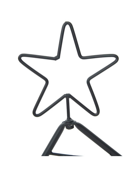 Albero di Natale in metallo con supporto Nero 60 cm Acciaio