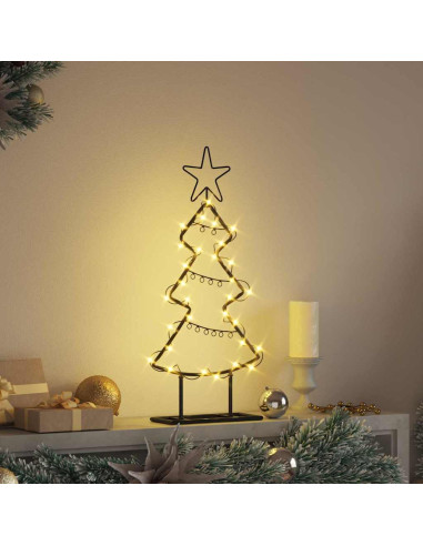 Albero di Natale in metallo con supporto Nero 60 cm Acciaio