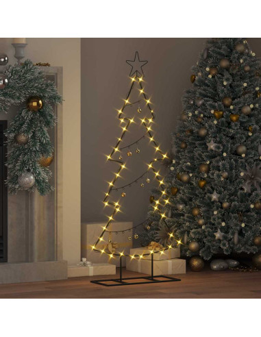Albero di Natale in metallo con supporto Nero 125 cm Acciaio