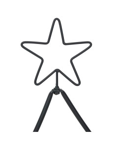 Albero di Natale in metallo con supporto Nero 150 cm Acciaio 2