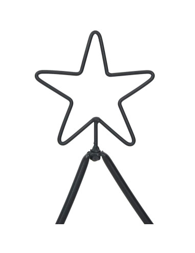 Albero di Natale in metallo con supporto Nero 150 cm Acciaio